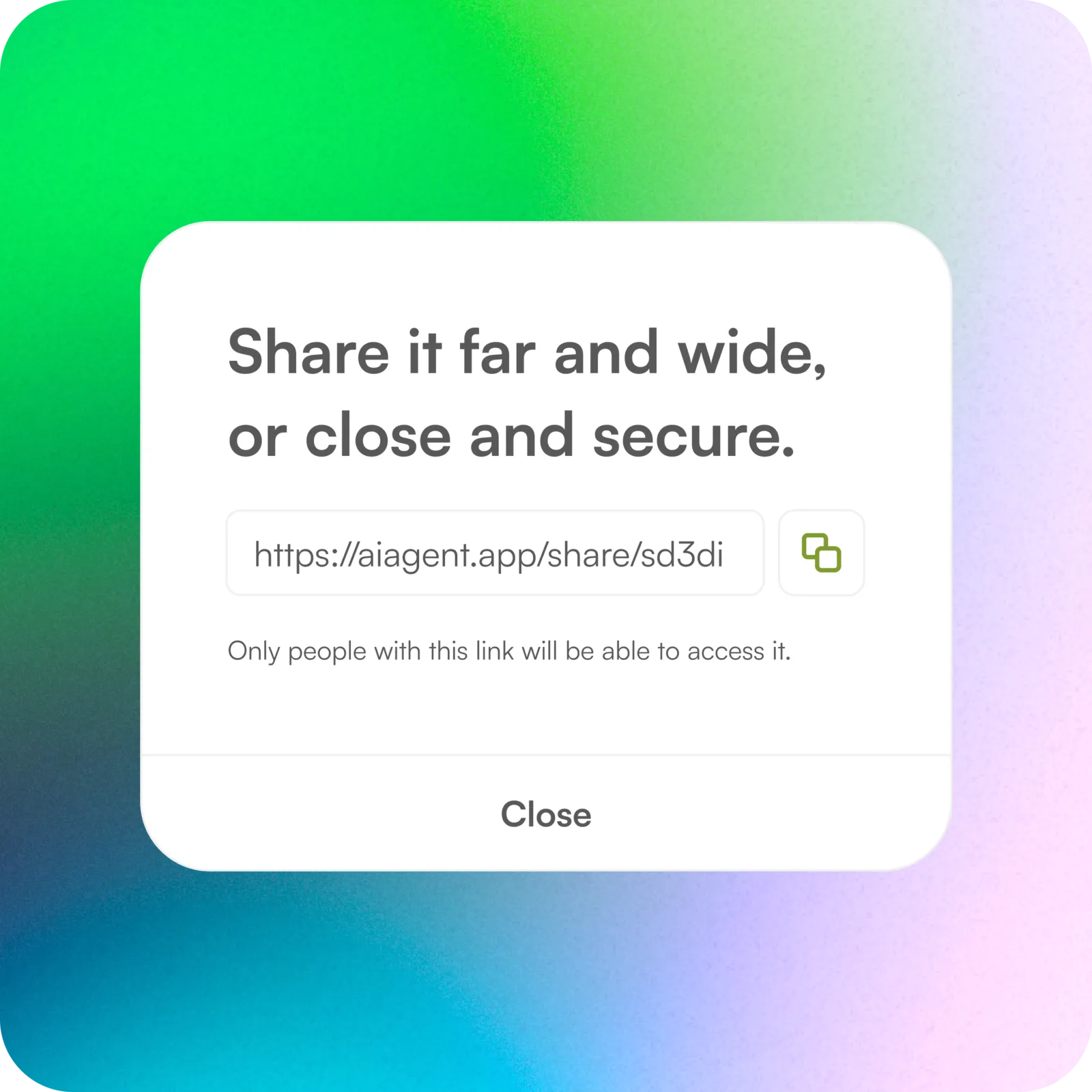 Screenshot for Share conversations.