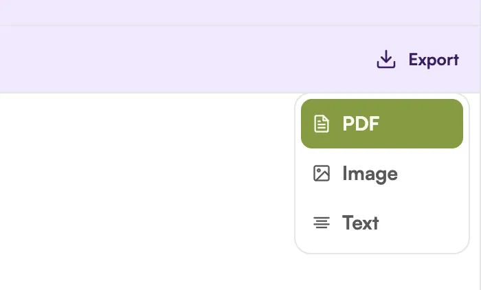 Screenshot for Export conversations.