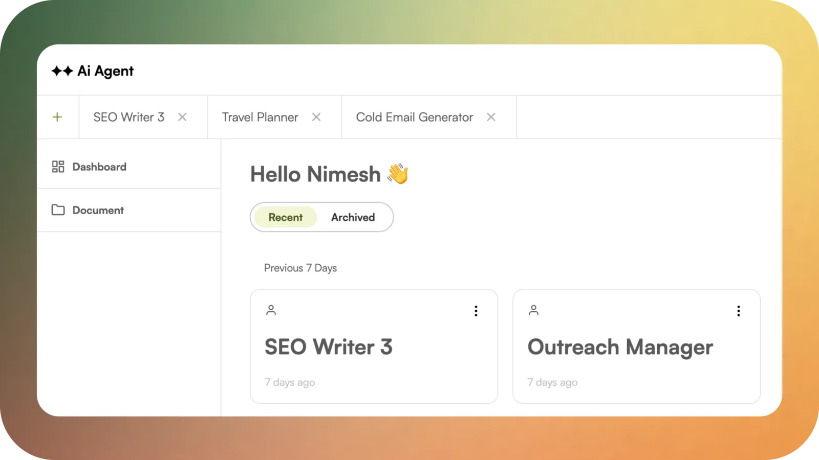 Screenshot for A new dashboard.