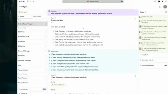 Screenshot for Edit and archive agents.