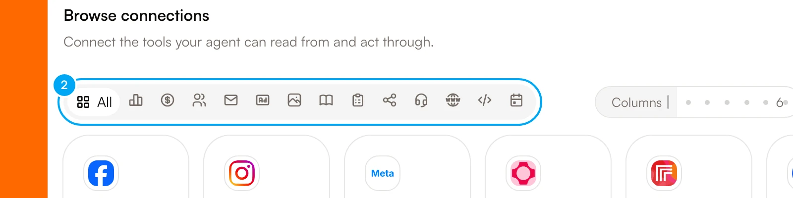 The category icons under Browse connections.